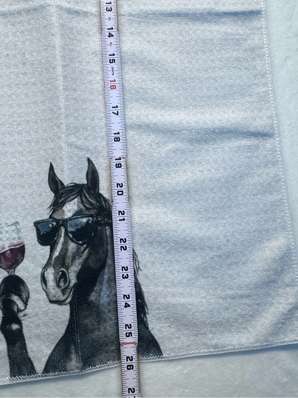 Horse with Wine Glass Kitchen Towel